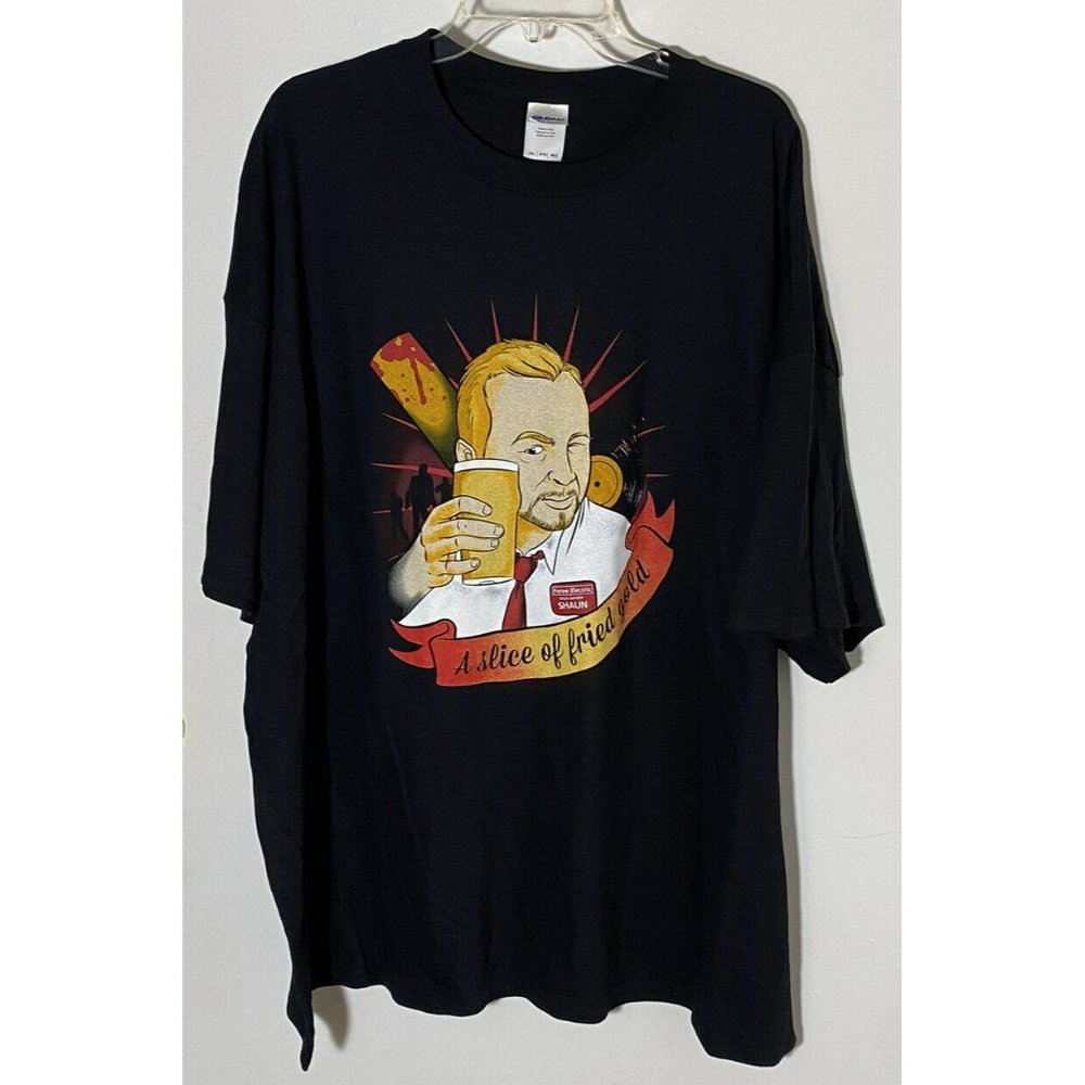 Shaun Of The Dead Men T-Shirt Adult 4XL Movie Black EUC